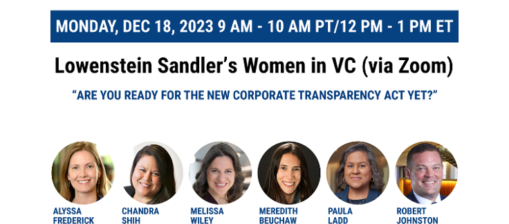 Women in VC (via Zoom): Are You Ready For The New Corporate Transparency Act yet?